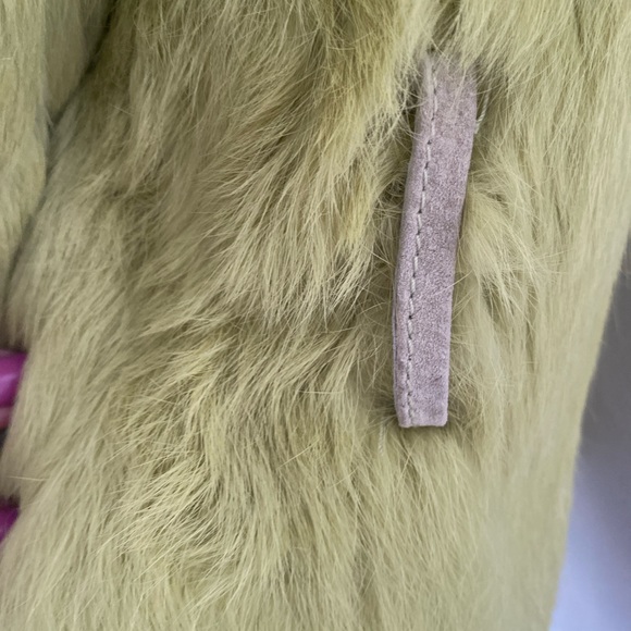 Lime rabbit Fur Jacket m - Picture 4 of 6